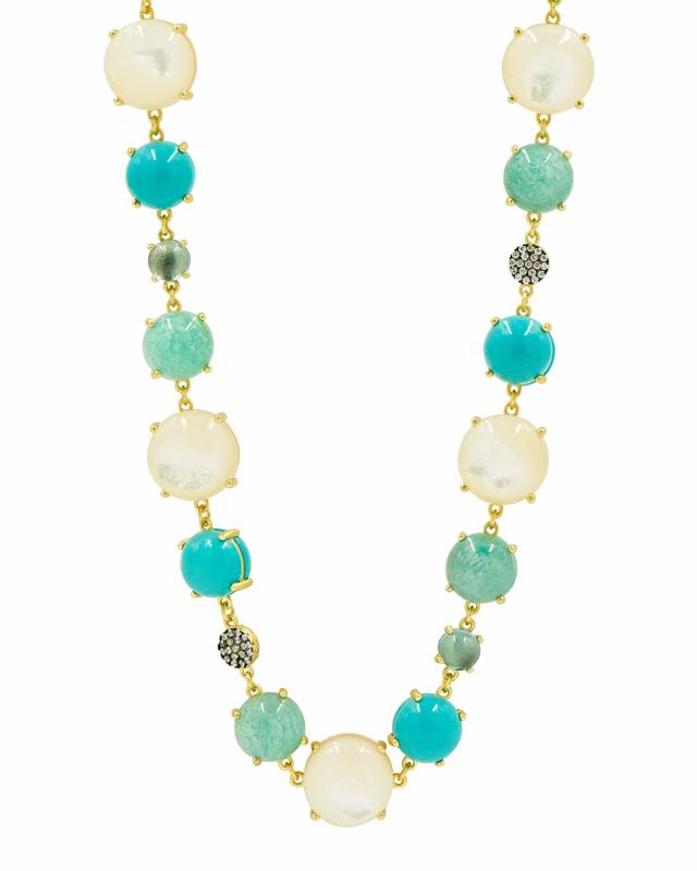 Multi-Stone & Mother-of-Pearl Necklace